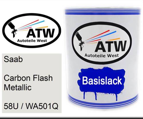 Saab, Carbon Flash Metallic, 58U / WA501Q: 1L Lackdose, von ATW Autoteile West.